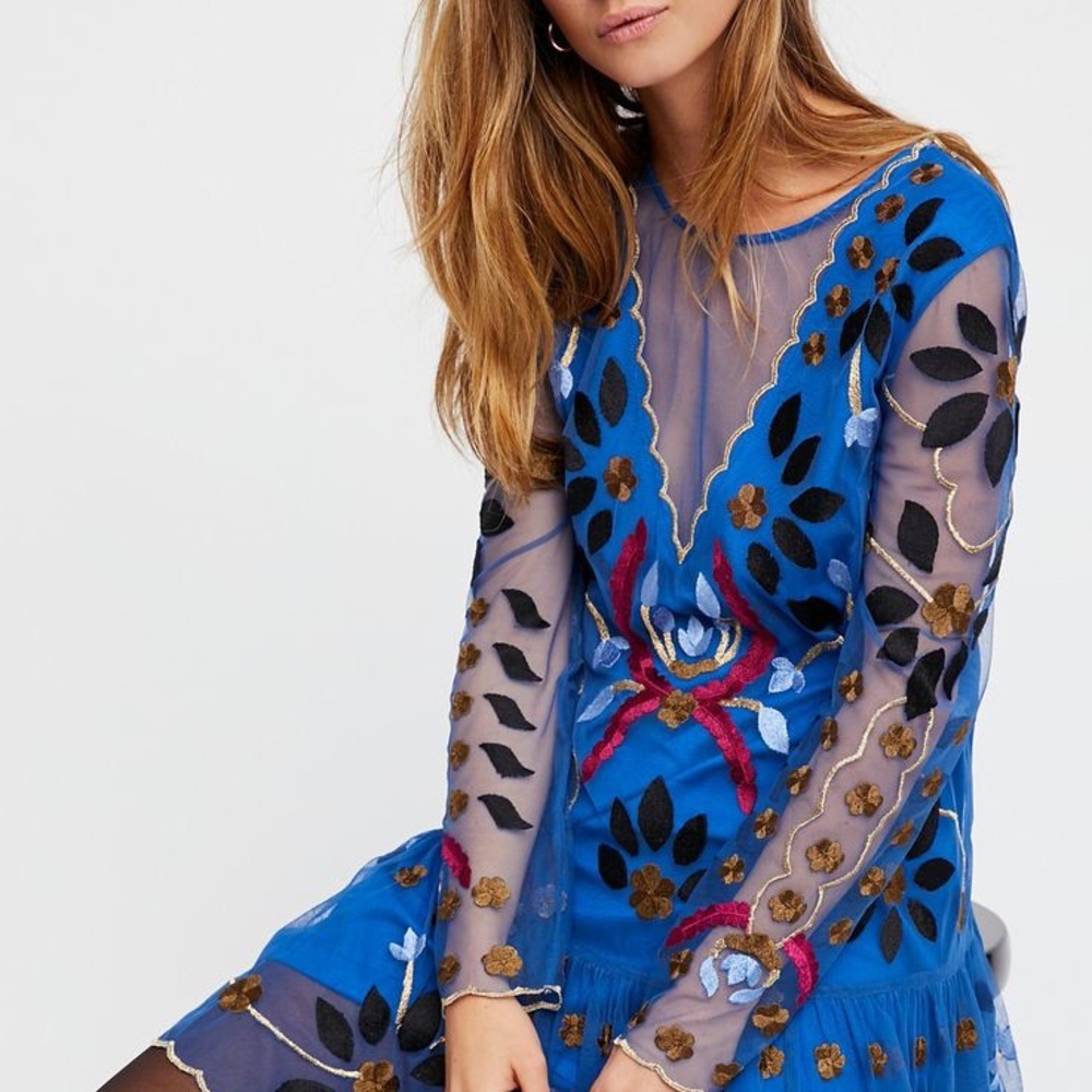 Free People Hearts are Wild Mini Dress